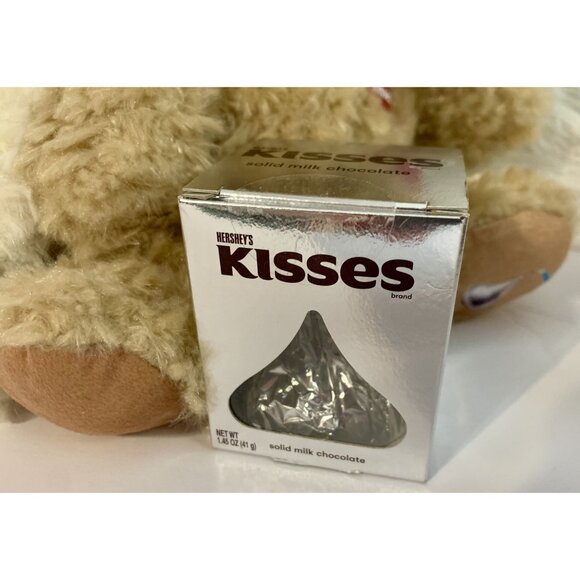Hersheys Kisses Sealed With A Kiss Plush Bear Set & Solid Milk Chocolate Kiss - Picture 4 of 13